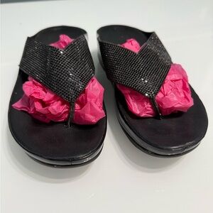 Fitflop Black Glitter‎ Sandals